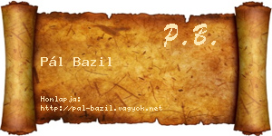 Pál Bazil névjegykártya